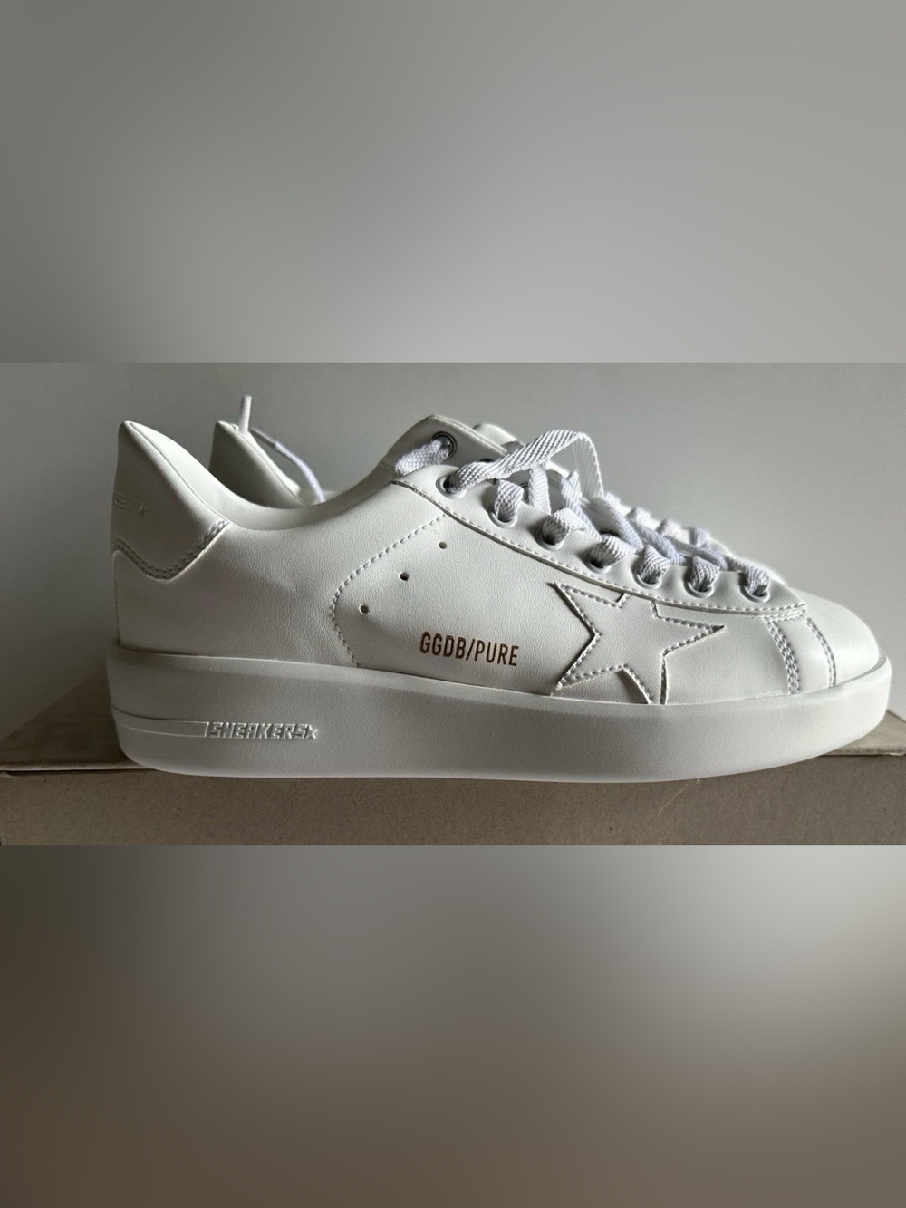 Golden Goose PureStar White Low Top Sneakers sz 37